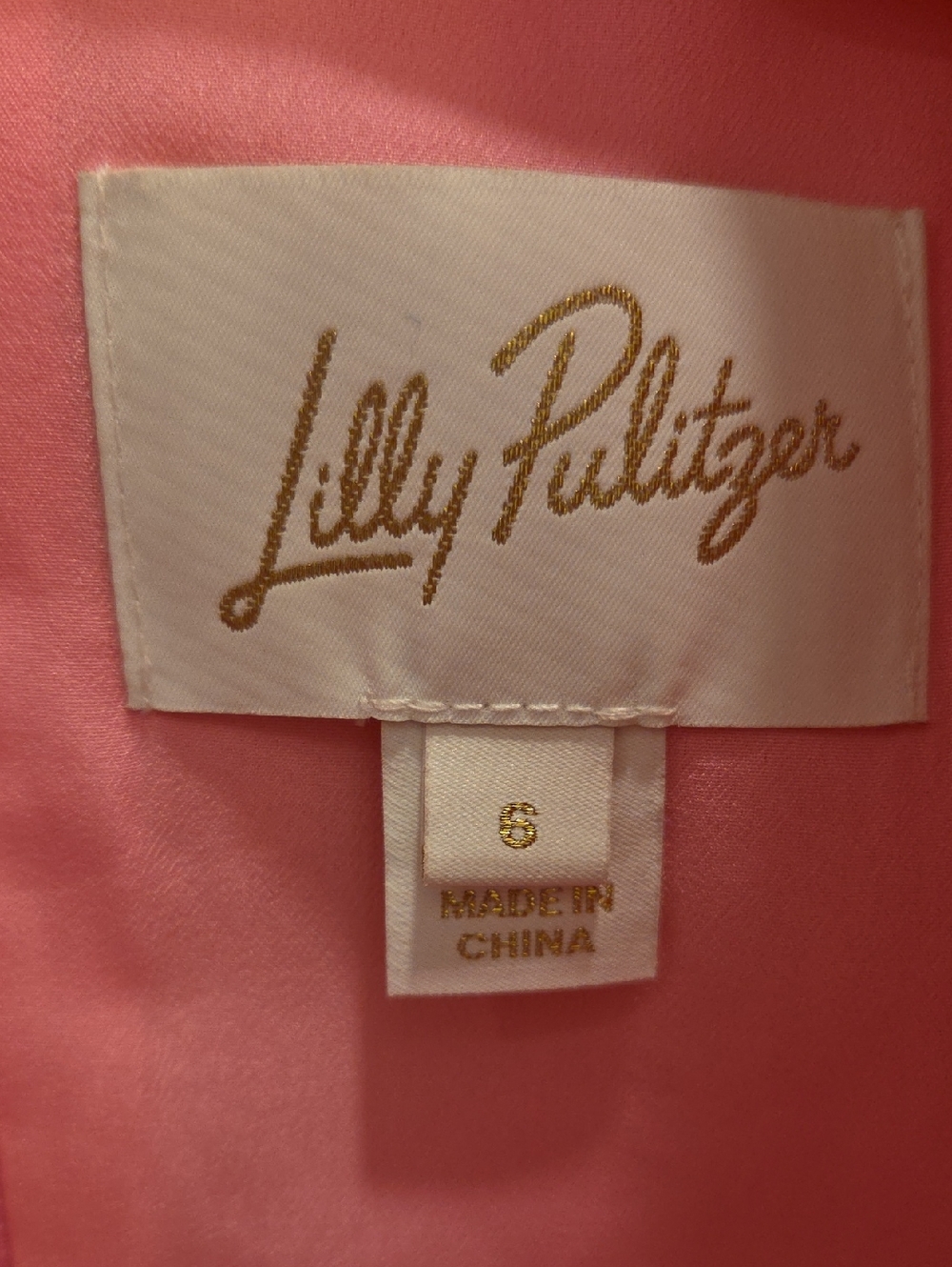 Lilly Pulitzer Tazie Dress Hot Pink & Gold Size 6 - Picture 3 of 11